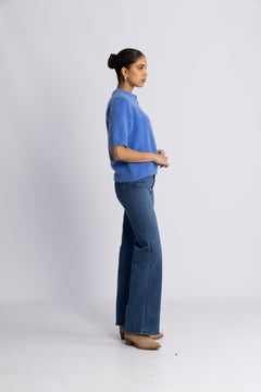 Kae Ss Knit Cardigan - Dove Blue