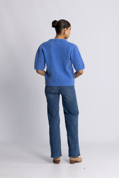 Kae Ss Knit Cardigan - Dove Blue
