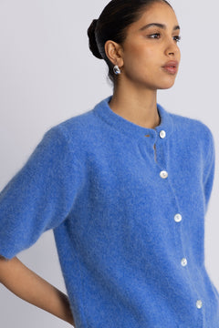 Kae Ss Knit Cardigan - Dove Blue