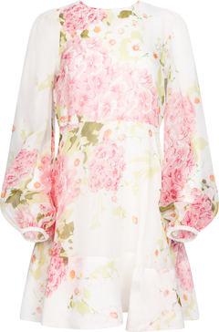 Organza Mini Dress - Cherry Bloom