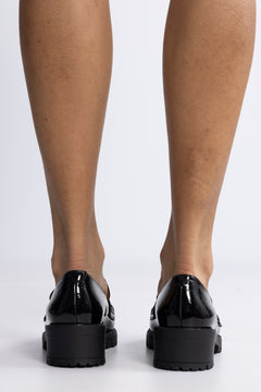 Biapearl Simple Penny Loafer Patent Aquarius - Black