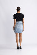 Bowiecc Block Skirt - Fade Denim
