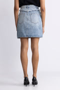 Bowiecc Block Skirt - Fade Denim