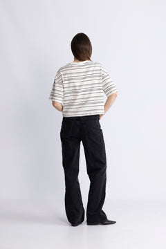 Jaxine Bahara Tee Stp - Turtledove Blk
