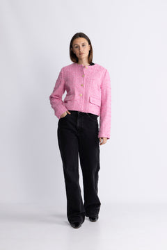 CalaCC Check Boucle Jacket - Candyfloss