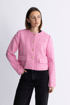 CalaCC Check Boucle Jacket - Candyfloss