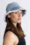 Washed Denima Bucket Hat - Denim