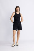 Sveja-Krista Hw Denim Shorts - Black Denim