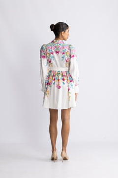 Yasrosie Ls Dress - Birch Rosie Print