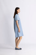 Jolene Elena 2/4 Shirt Dress - Light Blue Wash