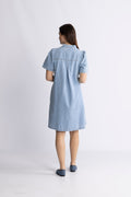 Jolene Elena 2/4 Shirt Dress - Light Blue Wash