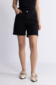 Sveja-Krista Hw Denim Shorts - Black Denim