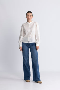 Otilie Ls Blouse - White