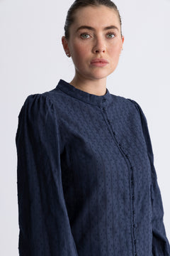 Otilie Ls Blouse - Navy