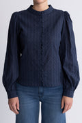 Otilie Ls Blouse - Navy