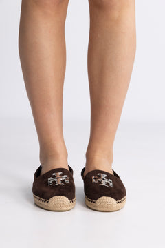 Eleanor Espadrille - Dark Cocoa/Silver