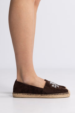 Eleanor Espadrille - Dark Cocoa/Silver