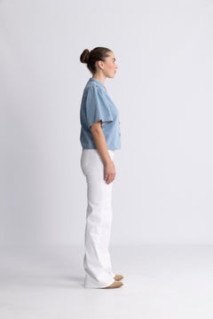 Ingrid Lis 2/4 Denim Shirt - Light Blue Wash