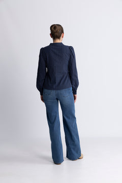 Otilie Ls Blouse - Navy