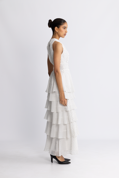 Marli Dot Dress - White