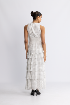 Marli Dot Dress - White
