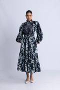 Cotton Slub Midi Dress - Cherry Blossom