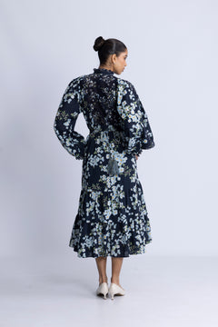 Cotton Slub Midi Dress - Cherry Blossom