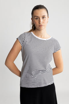 Organic Jersey Teasy Tee FAV - White/Black
