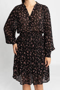 Orabella Dress Aop - Black Flower