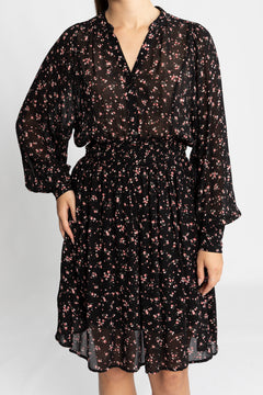 Orabella Dress Aop - Black Flower