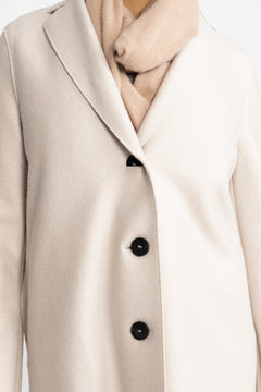 Overcoat Pressed Wool - Cream
