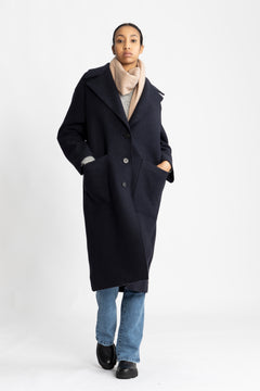 Greatcoat Boiled Wool - Navy Blue