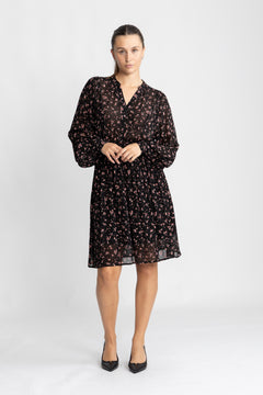 Orabella Dress Aop - Black Flower
