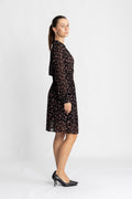 Orabella Dress Aop - Black Flower
