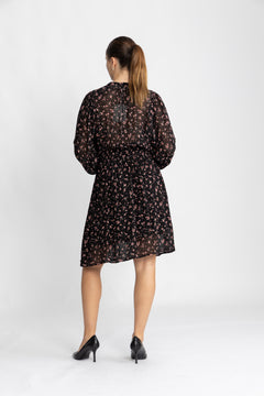 Orabella Dress Aop - Black Flower