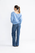 Milana Ls Alpaca Pullover - Sky Blue