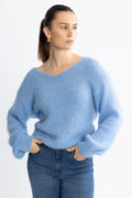 Milana Ls Alpaca Pullover - Sky Blue