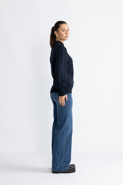 Yasfonny Ls Knit Pullover - Navy Blazer