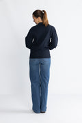 Yasfonny Ls Knit Pullover - Navy Blazer