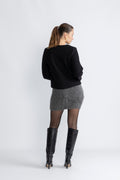 Darla Ls Knit Short Cardigan - Black