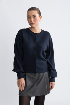 Yasfonny Ls Knit Cardigan - Navy Blazer
