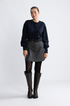 Yasfonny Ls Knit Cardigan - Navy Blazer