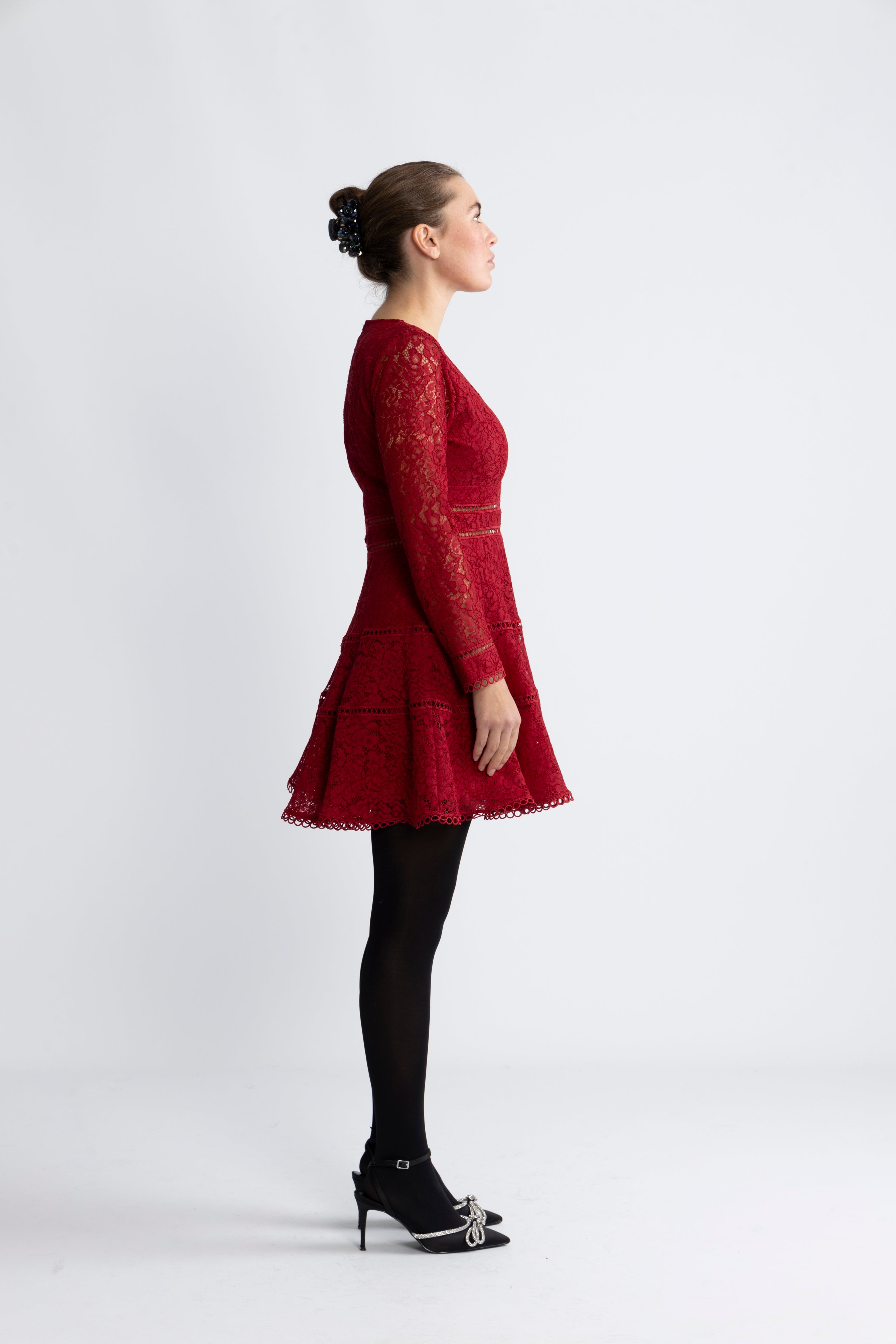 Ellie Dress - Red Lace