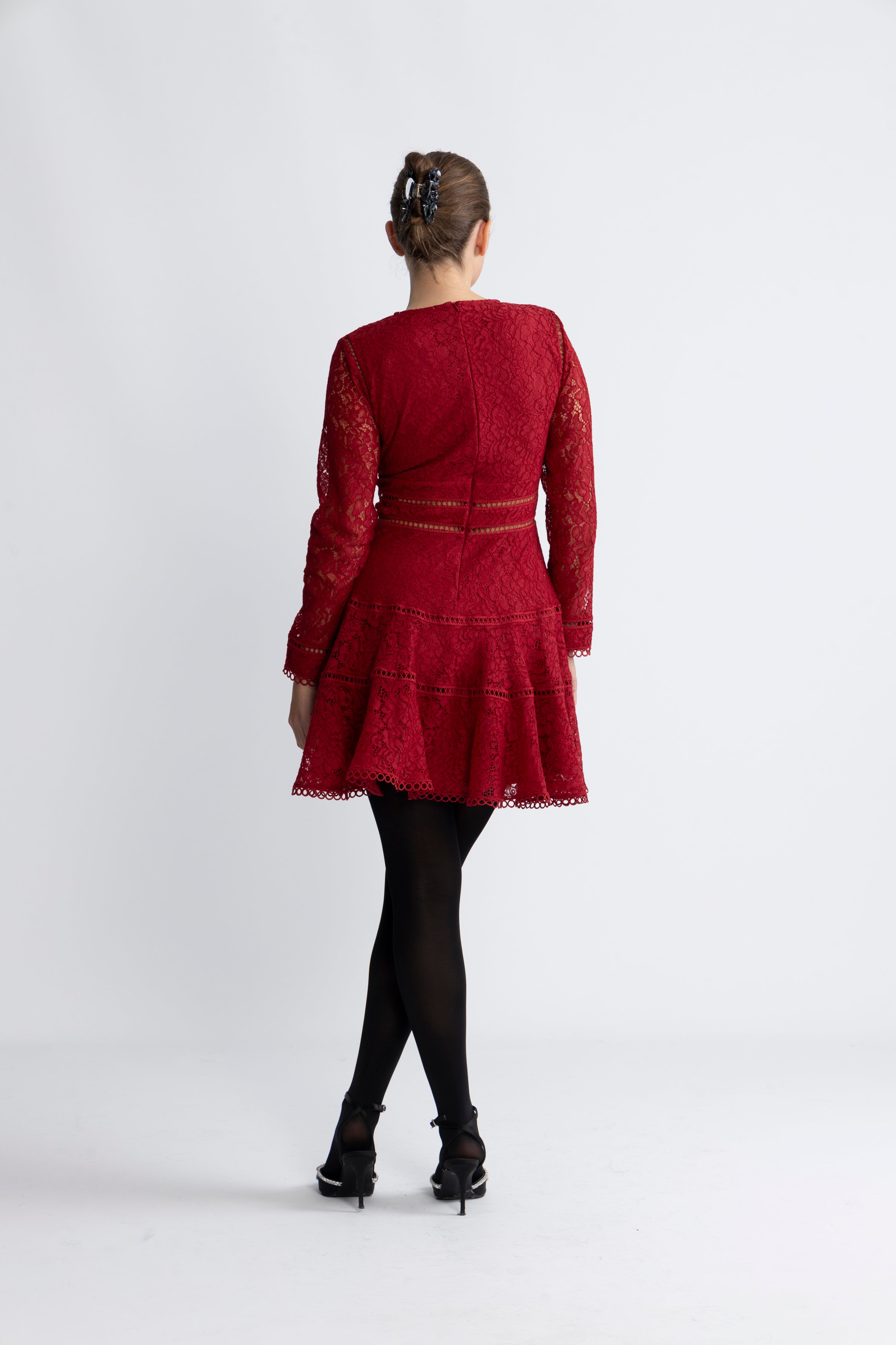 Ellie Dress - Red Lace