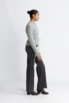 Yasthellis Ls Knit Cardigan S. - Light Grey Melange