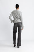 Yasthellis Ls Knit Cardigan S. - Light Grey Melange
