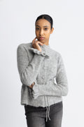 Yasthellis Ls Knit Cardigan S. - Light Grey Melange
