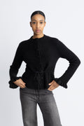 Yasthellis Ls Knit Cardigan S. - Black