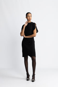 Edith Ss Short Dress - Black