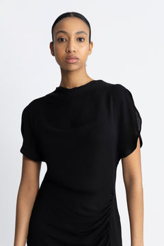 Edith Ss Short Dress - Black